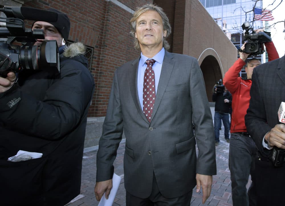 Jovan Vavic, former USC water polo coach, departs federal court in Boston on Monday, March 25, 2019, after facing charges in a college admissions bribery scandal. (Steven Senne/AP)