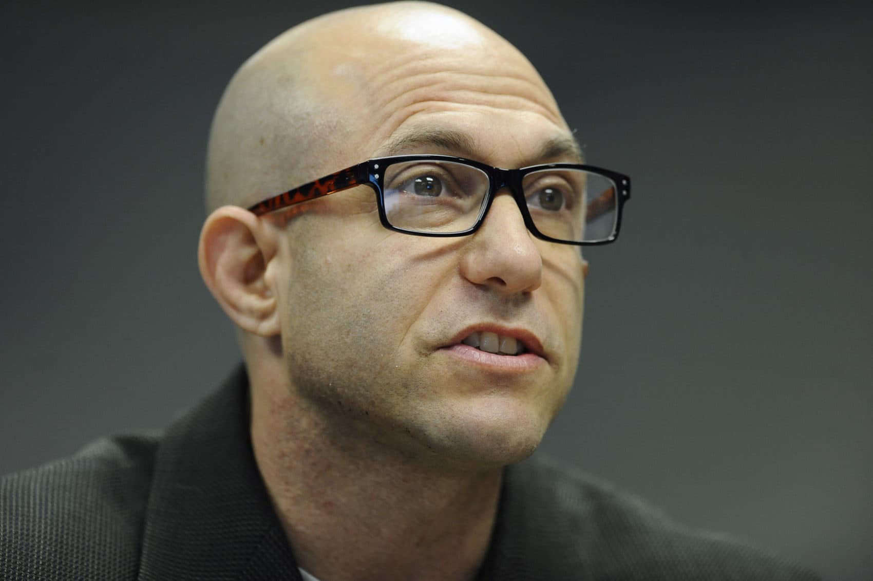 Jeremy Richman, father of Sandy Hook Elementary school shooting victim Avielle Richman, addresses the Sandy Hook Advisory Commission on Nov. 14, 2014, in Newtown, Conn. (Jessica Hill/AP)