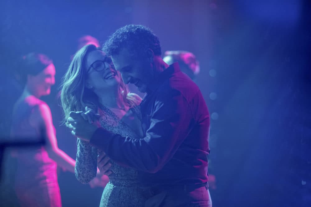 Julianne Moore as Gloria and John Turturro as Arnold in &quot;Gloria Bell.&quot; (Courtesy of Hilary Bronwyn Gayle/A24)