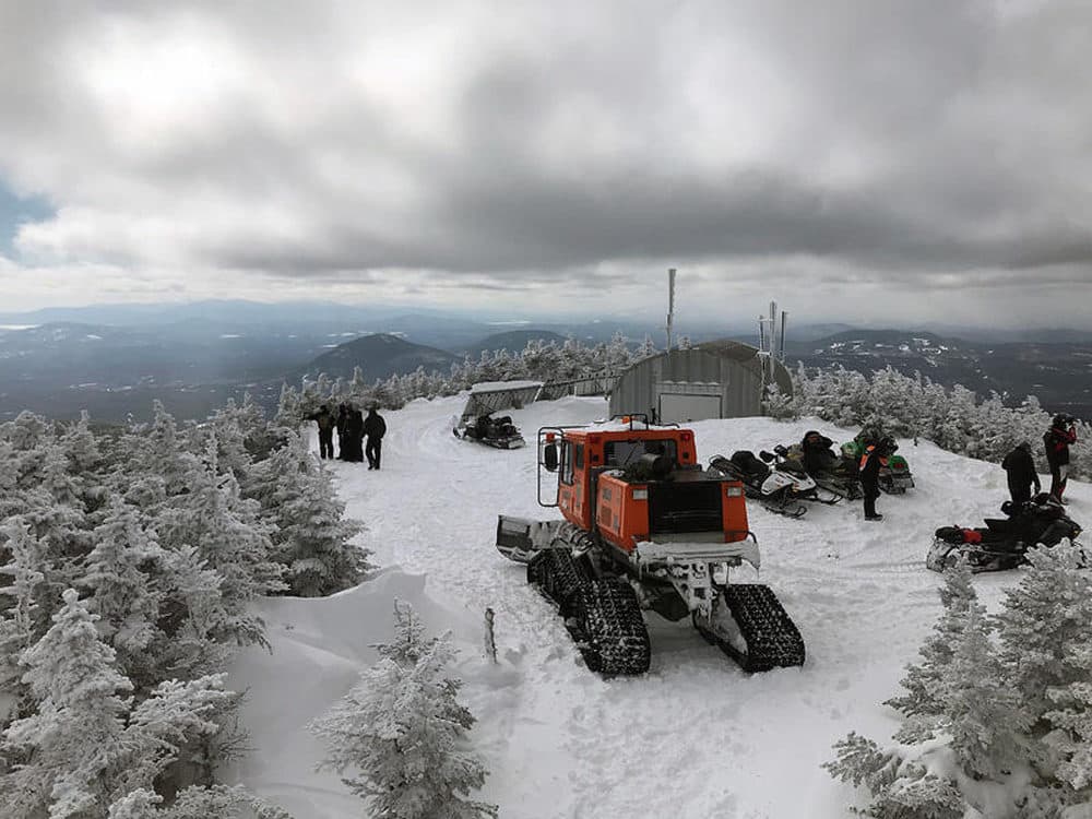 The view from the peak of Coburn Mountain in western Maine. (Fred Bever/Maine Public Radio)