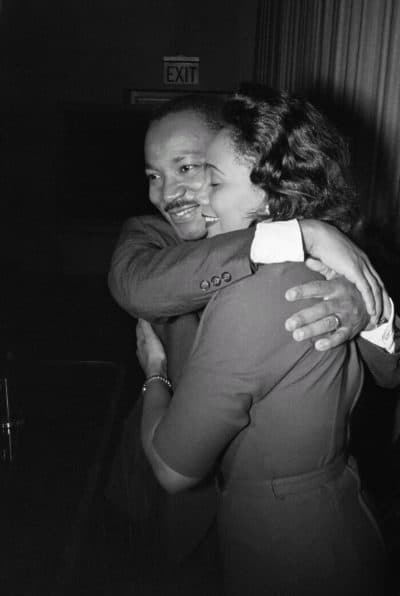 Dr. Martin Luther King, Jr. and Coretta Scott King during a news conference following the announcement that he had been awarded the Nobel Peace Prize in October 1964 (Courtesy Corbis/Bettman)