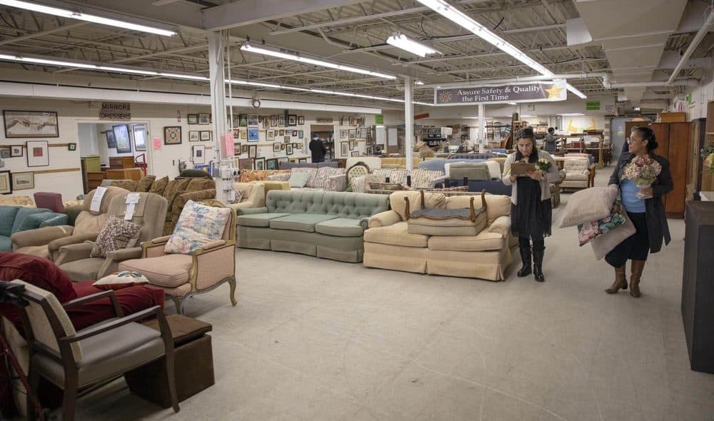 The central viewing area at Household Goods in Acton, Mass. (Robin Lubbock/WBUR)