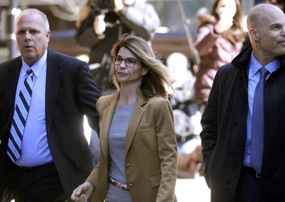 Actress Lori Loughlin arrives at federal court in Boston on Wednesday. (Steven Senne/AP)