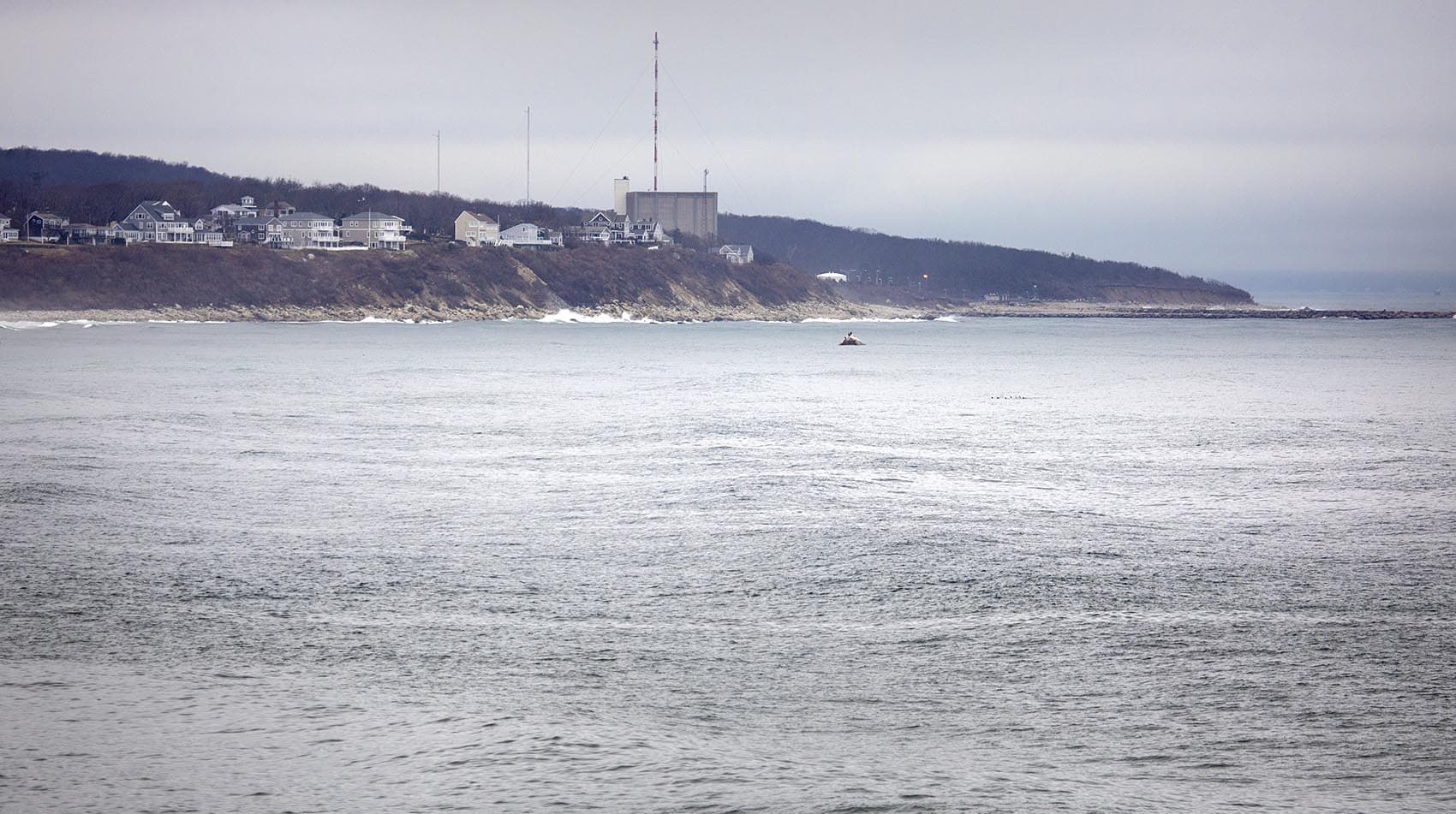 The Pilgrim Nuclear Power Station on Rocky Point, Plymouth, Mass. (Robin Lubbock/WBUR)