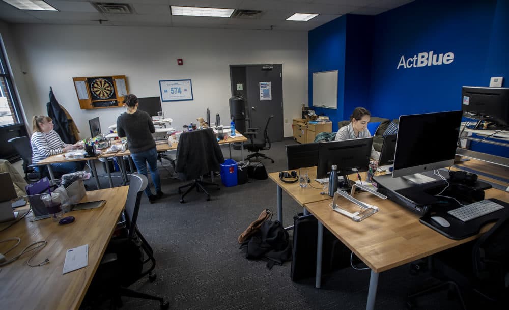 The ActBlue office in Somerville. (Jesse Costa/WBUR)