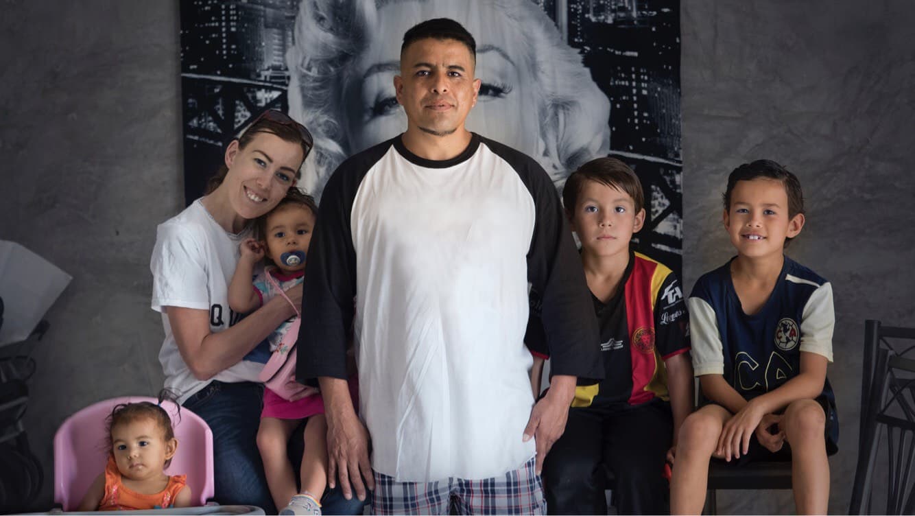 Marcos and Elizabeth Perez with their children. (Courtesy David Sutherland)