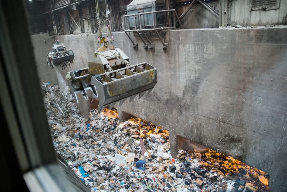 Wheelabrator processes about 2,250 tons of Baltimore's waste per day. (Rosem Morton for Here &amp; Now)