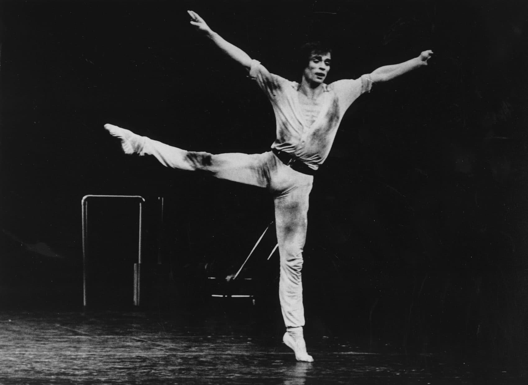 Rudolf Nureyev dances onstage in "Faun" in 1978. (Jorge Fatauros/AP)