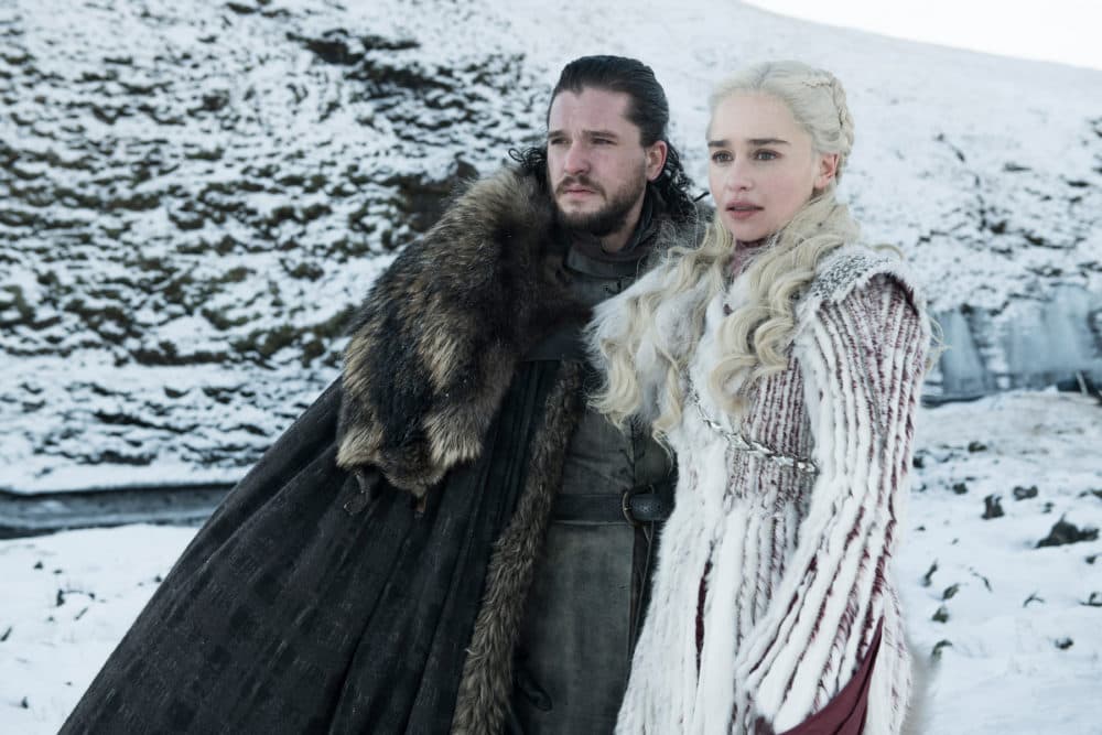Kit Harington and Emilia Clarke in &quot;Game of Thrones.&quot; (Helen Sloane/HBO)