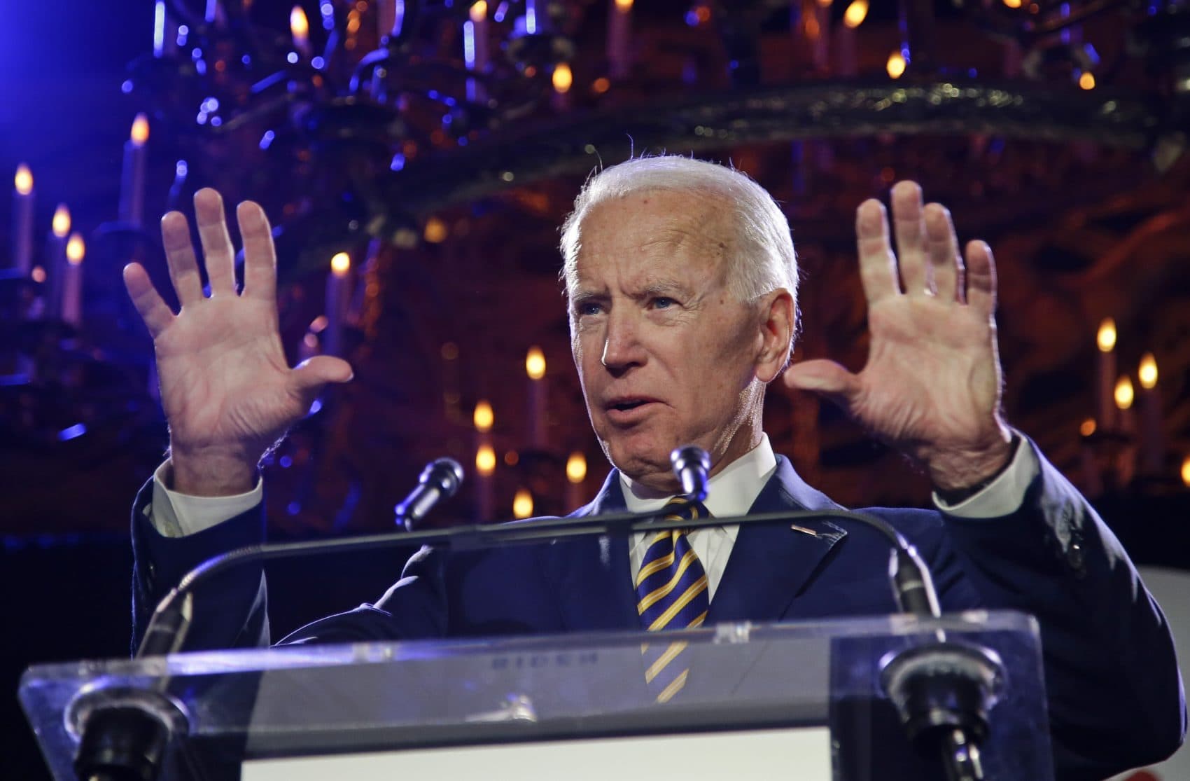 Former Vice President Joe Biden speaks at the Biden Courage Awards Tuesday, March 26, 2019, in New York. (Frank Franklin II/AP)