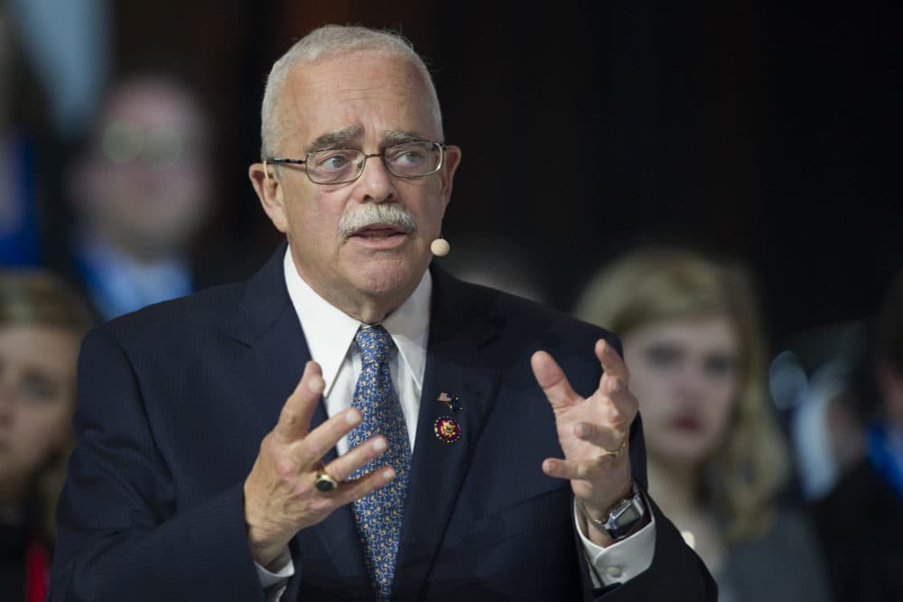 Rep. Gerry Connolly, D-Va., addresses the Atlantic Council's "NATO Engages The Alliance at 70" conference, in Washington, Wednesday, April 3, 2019. (Cliff Owen/AP)