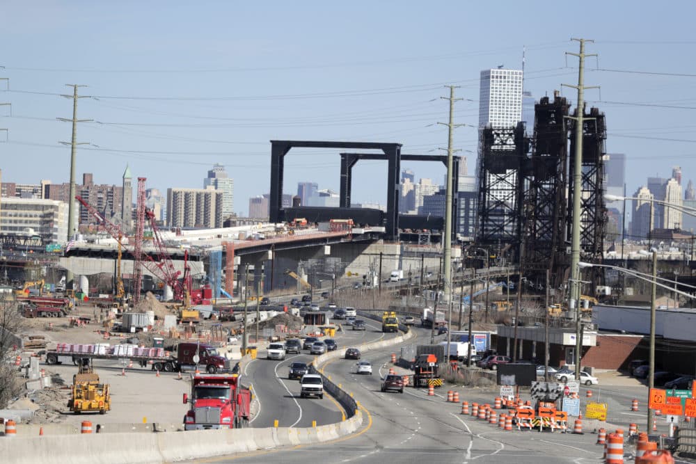 A general view of the construction site of the new Route 7 drawbridge, Wednesday, April 17, 2019, in Kearny, N.J. (Julio Cortez/AP)