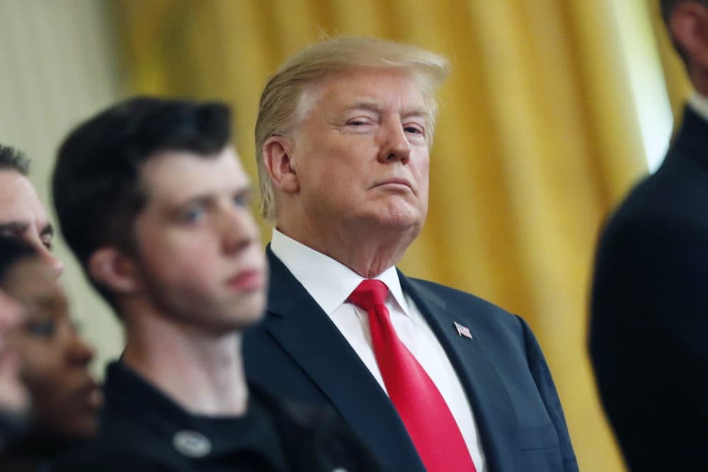 President Donald Trump during an event in the East Room of the White House on Thursday, April 18, 2019. (Pablo Martinez Monsivais/AP)
