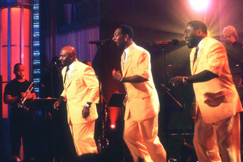 The O'Jays perform during a taping of &quot;Motown Live&quot; in this Sept. 9, 1998 photo, location unknown. (Sean Murphy/AP)