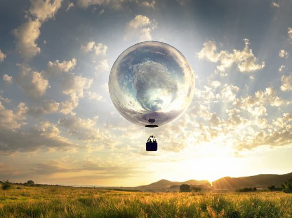 A rendering of Doug Aitken's mirrored balloon. (Courtesy of the artist)