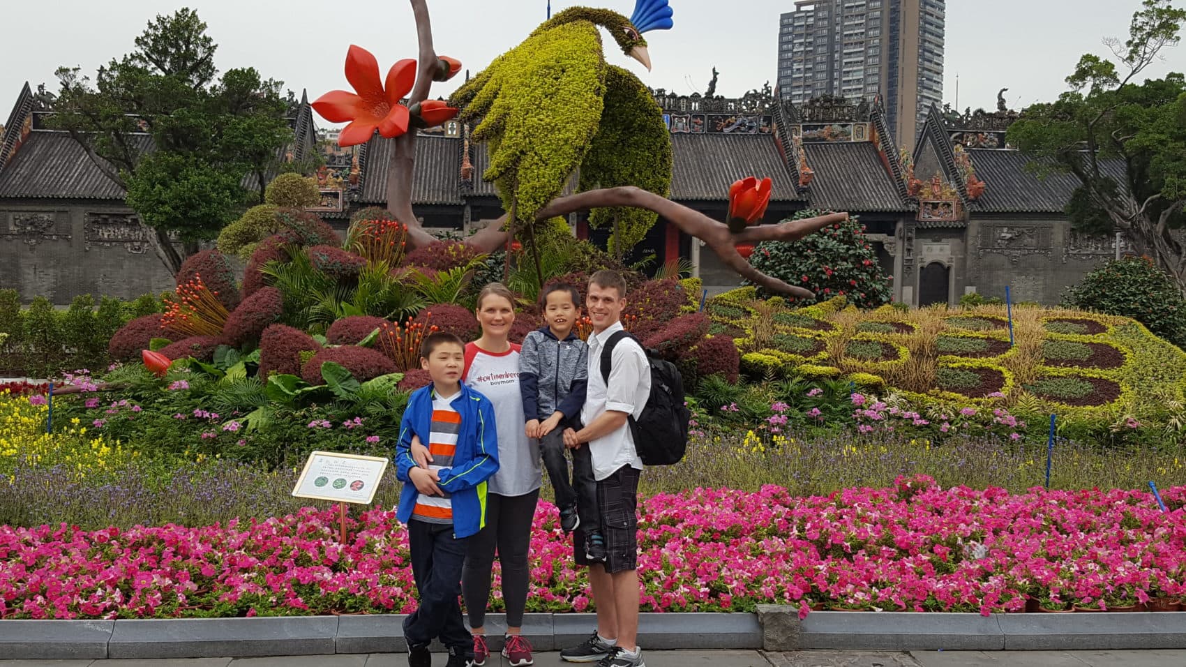 Kristi and Matt Smith with their two sons, Ben and Caleb, after adopting them in China (Courtesy of Kristi Smith)