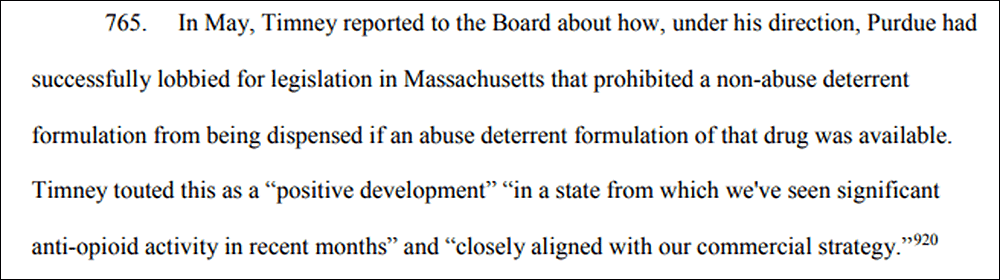 A screenshot from Attorney General Healey's lawsuit