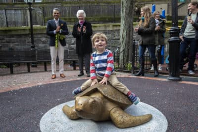 Make Way For A New Sculpture — Nancy Schön Unveils A Bronze Version Of 'Myrtle The Turtle'