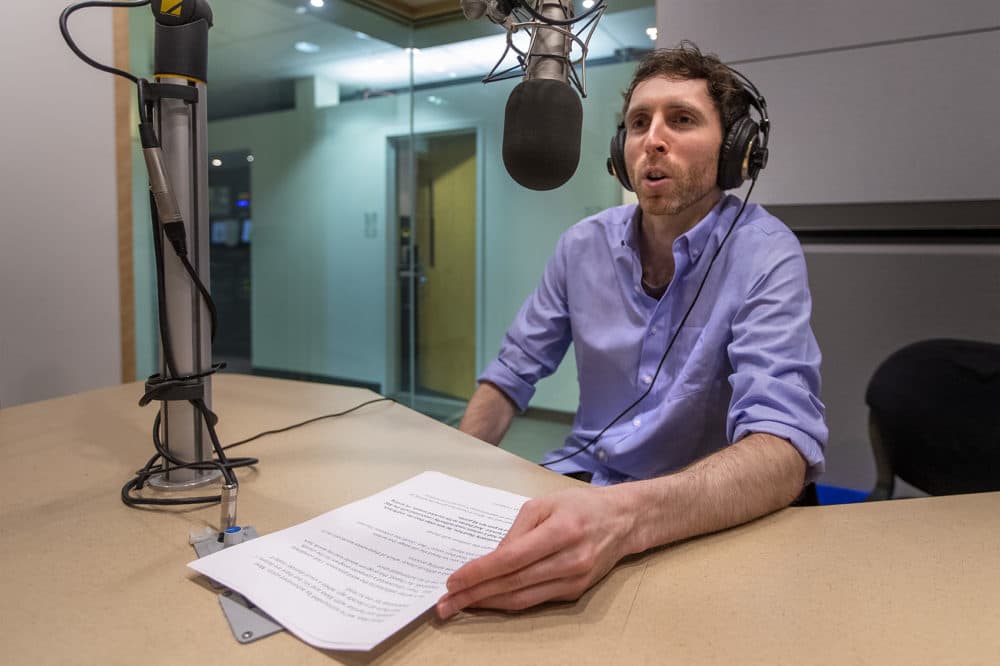 Will Dowd in a studio at WBUR. (Jesse Costa/WBUR)