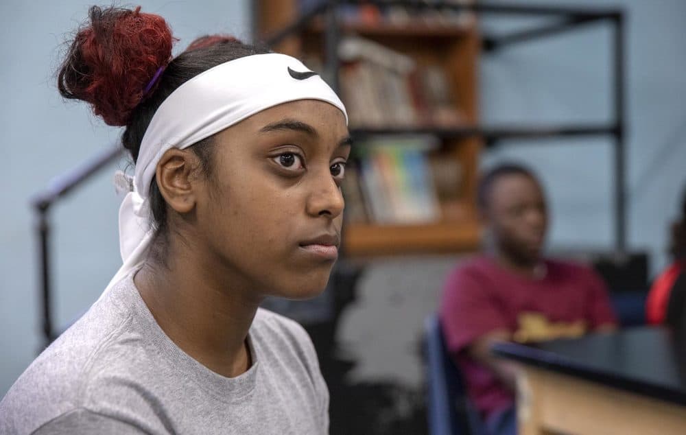 Natalia Alexander, a seventh grader at Helen Y. Davis Leadership Academy Charter Public School in Dorchester. (Robin Lubbock/WBUR)