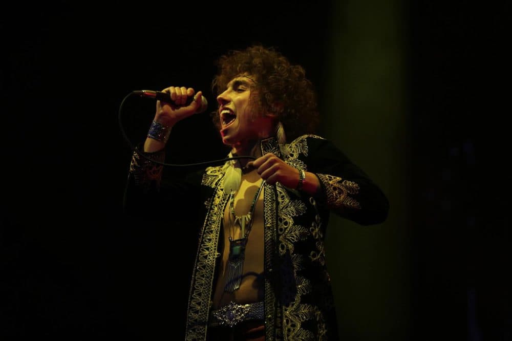 Greta Van Fleet vocalist Josh Kiszka at Boston Calling. (Hadley Green for WBUR)