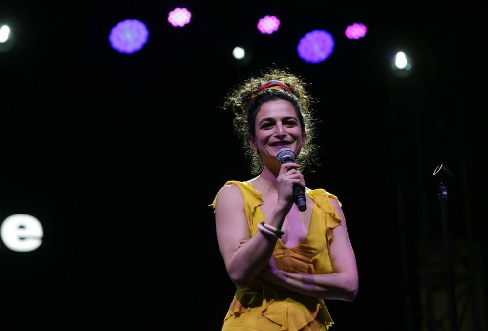 Jenny Slate took the stage as Boston Calling's comedy headliner on Saturday. (Hadley Green for WBUR)