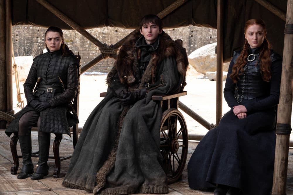 Maisie Williams, Isaac Hempstead Wright and Sophie Turner in "Game of Thrones." (Macall B. Polay/HBO)