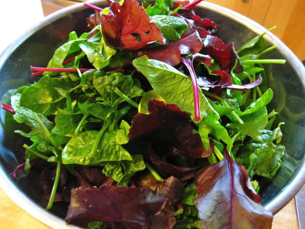 Spinach and beet green salad. (Timothy Vollmer via flickr)