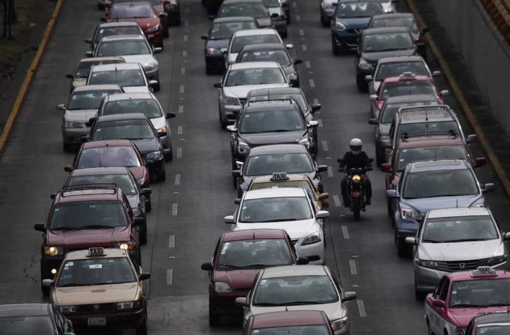 Cars move slowly in heavy traffic in Mexico City, in this 2016 file photo. (Marco Ugarte/AP)