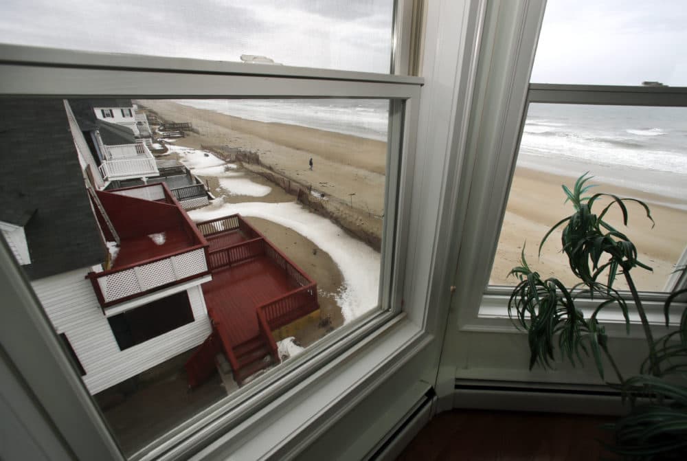 A view out the window of an oceanfront condo in Salisbury (Elise Amendola/AP)