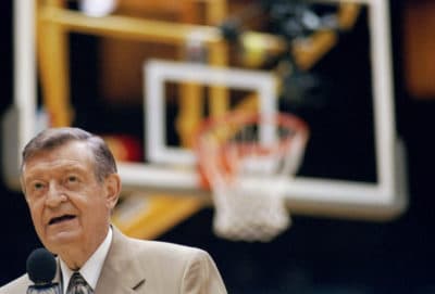 Chick Hearn worked for the Lakers for 42 years. (Elsa Hasch/Getty Images)
