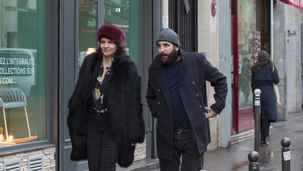 Juliette Binoche as Selena and Vincent Macaigne as Léonard in Olivier Assayas' &quot;Non-Fiction.&quot; (Courtesy IFC Films)