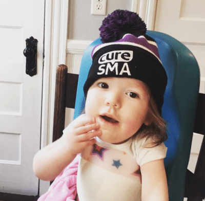 Kate Brown, who has the rare genetic disease spinal muscular atrophy, or SMA, has on her advocacy hat. (Courtesy Brown family)