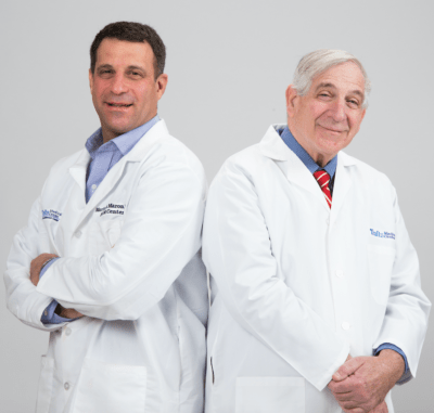Drs. Martin Maron and his father, Barry Maron, of the Tufts Medical Center HCM Center. (Courtesy)