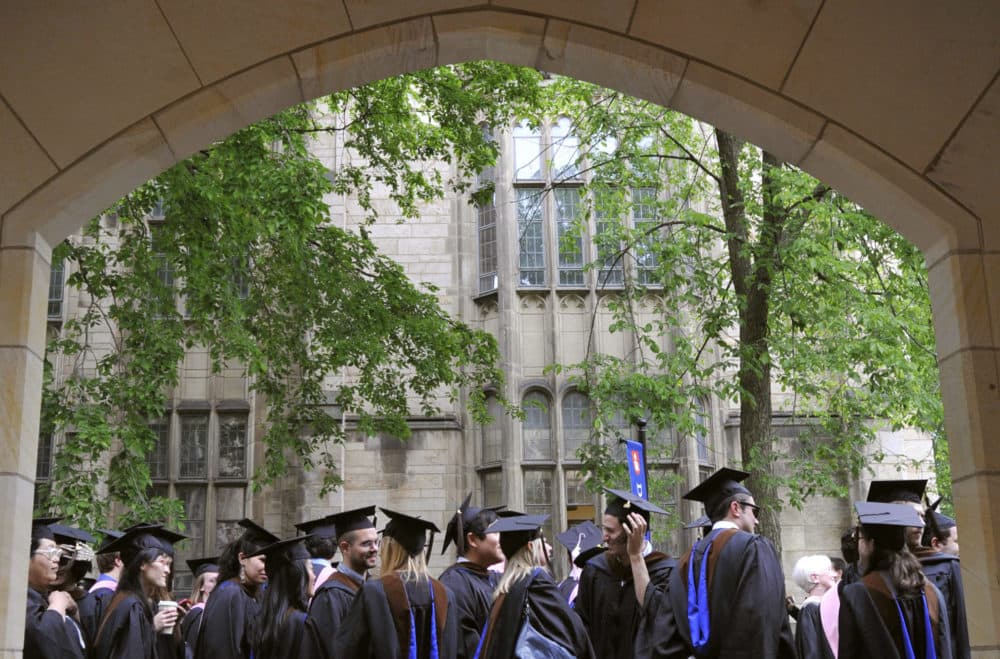 In this May 24, 2010 file photo, future graduates wait for the procession to begin for commencement at Yale University in New Haven, Conn. (Jessica Hill/AP)