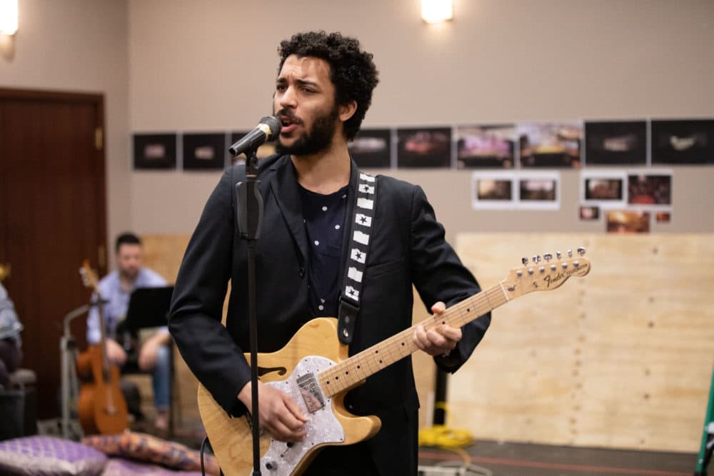 Jakeim Hart in rehearsal for &quot;We Live in Cairo.&quot; (Courtesy Evgenia Eliseeva and the American Repertory Theater)