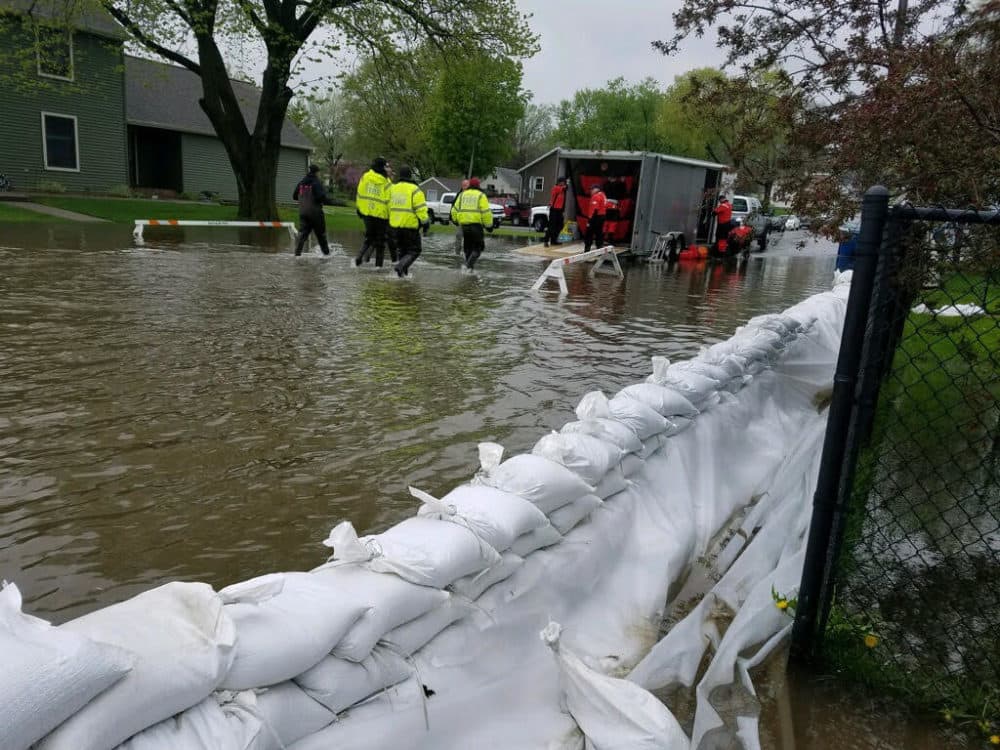 Flooding in Buffalo, Iowa. (Photo courtesy of Judy Vanblaracom)