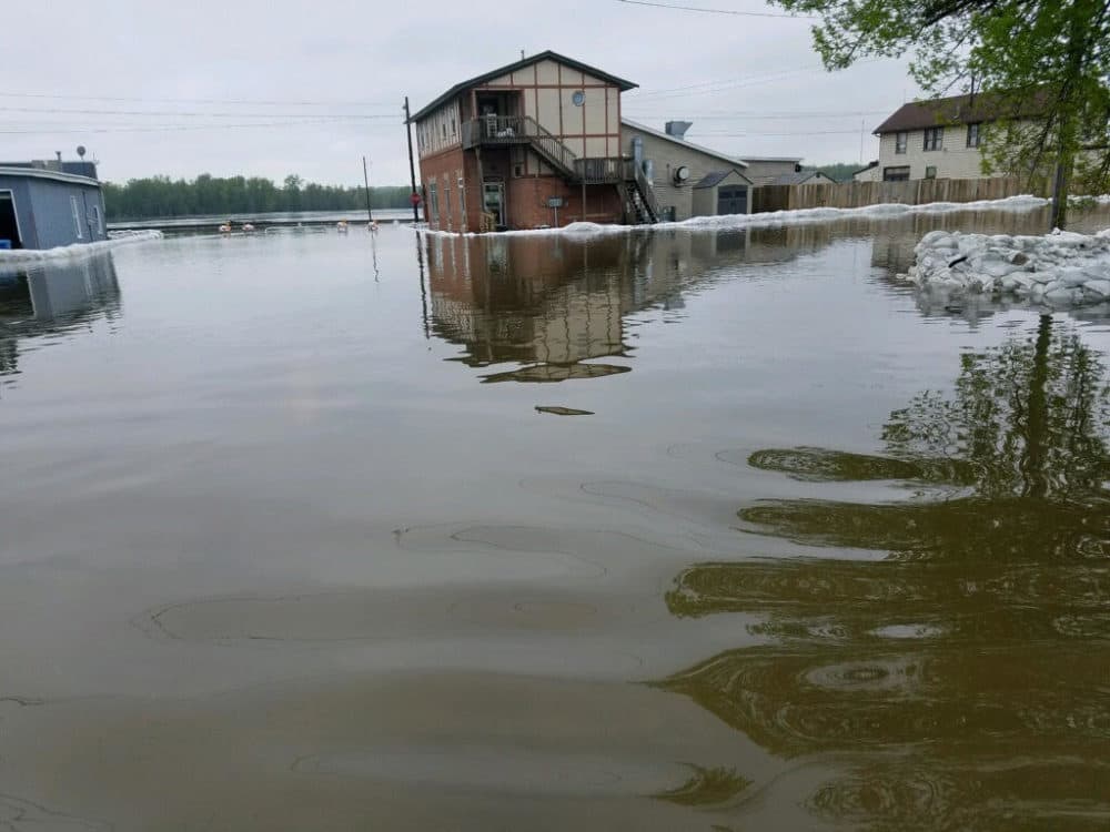 Flooding in Buffalo, Iowa. (Photo courtesy of Judy Vanblaracom)