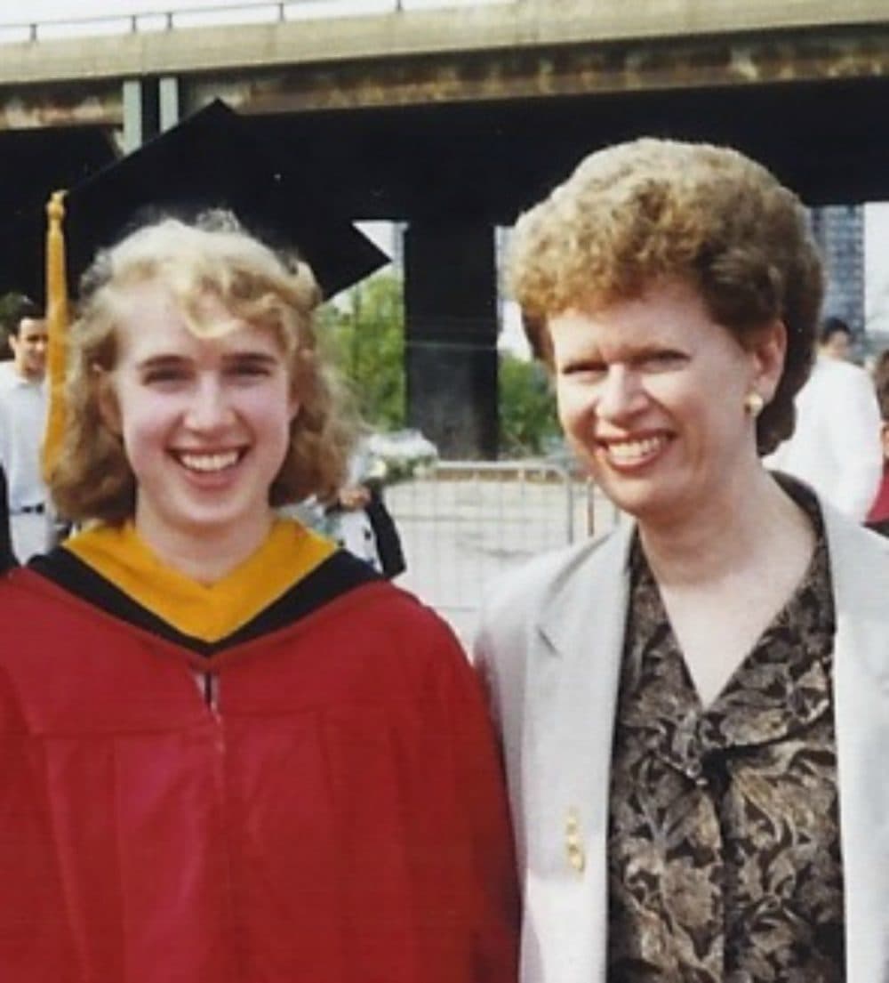 The author and her mother at Boston University in 1998. (Courtesy)