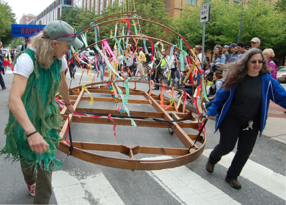 The Cambridge Arts River Fest's Sculpture Racing in 2015. (Greg Cook/WBUR)