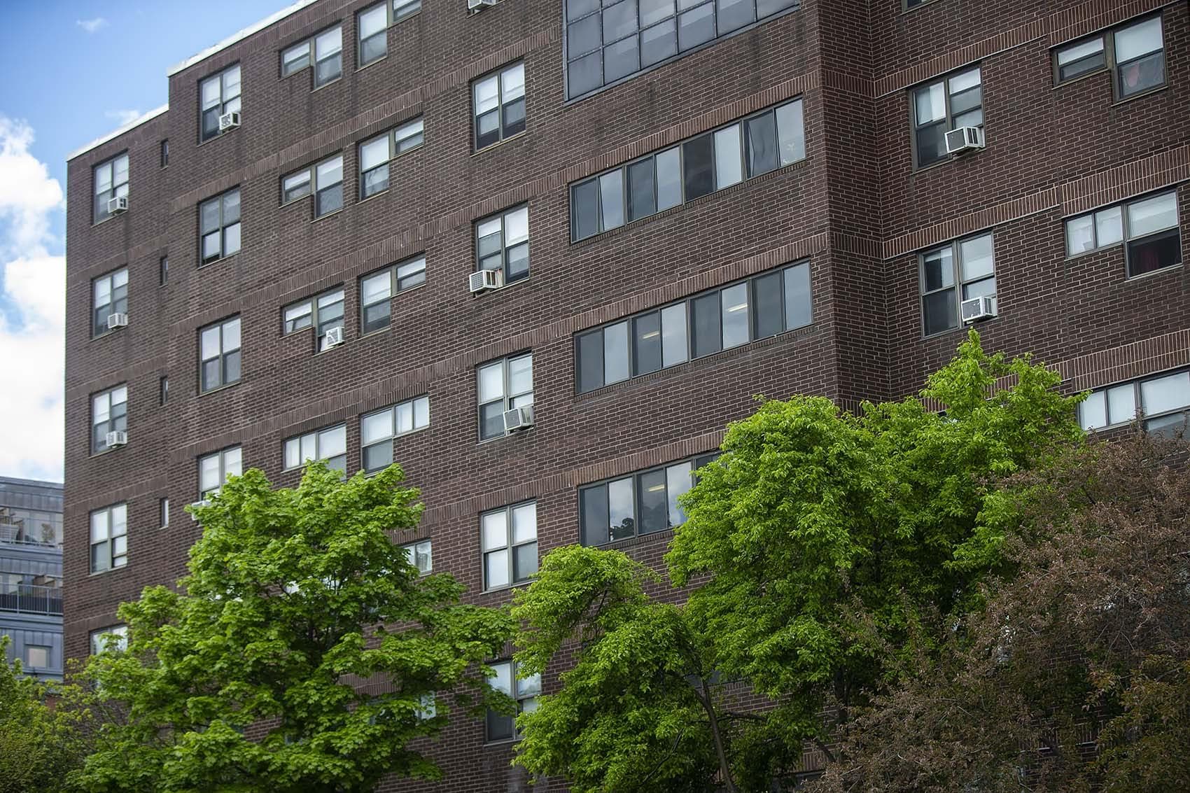 An apartment building on Washington Street in the South End of Boston (Jesse Costa/WBUR)