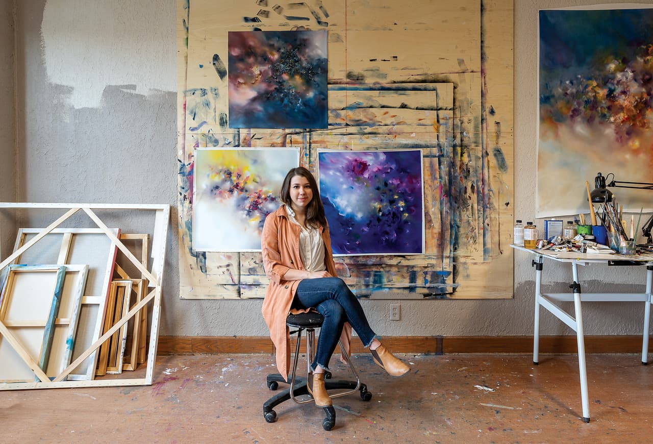 Artist Melissa McCracken lives with a neurological condition that causes her to see music as color. (Kelly Kuhn/Courtesy of Melissa McCracken)