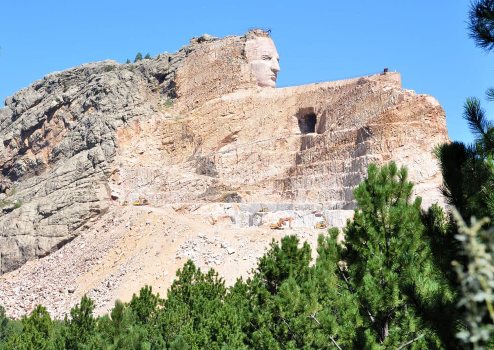 The Crazy Horse mountain carving looks out to South Dakota's Black Hills near Custer, S.D. (Dirk Lammers/AP)