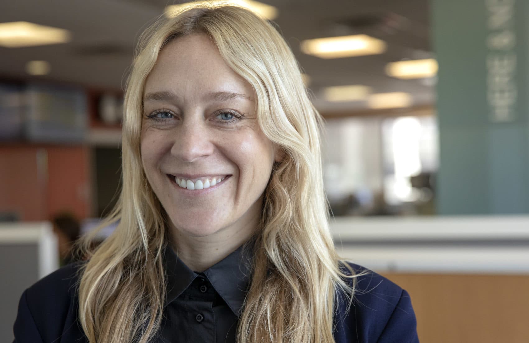 Chloë Sevigny at WBUR. (Robin Lubbock/WBUR)