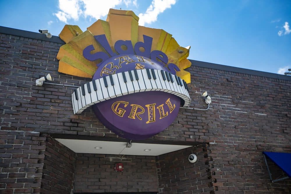Slades Bar &amp; Grill in Roxbury was once included in The Green Book. (Jesse Costa/WBUR)