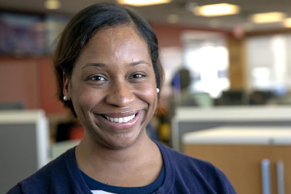 Boston City Councilor Andrea Campbell. (Robin Lubbock/WBUR)