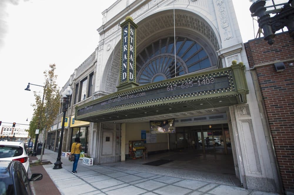 The Strand Theater in Uphams Corner, Dorchester. (Jesse Costa/WBUR)