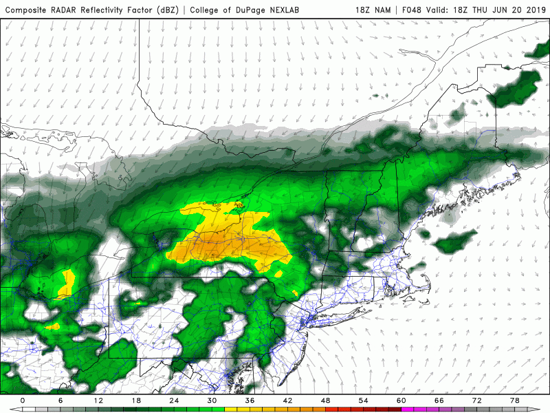 Showers return to the area tomorrow night and leave early Friday. (Courtesy COD Weather)