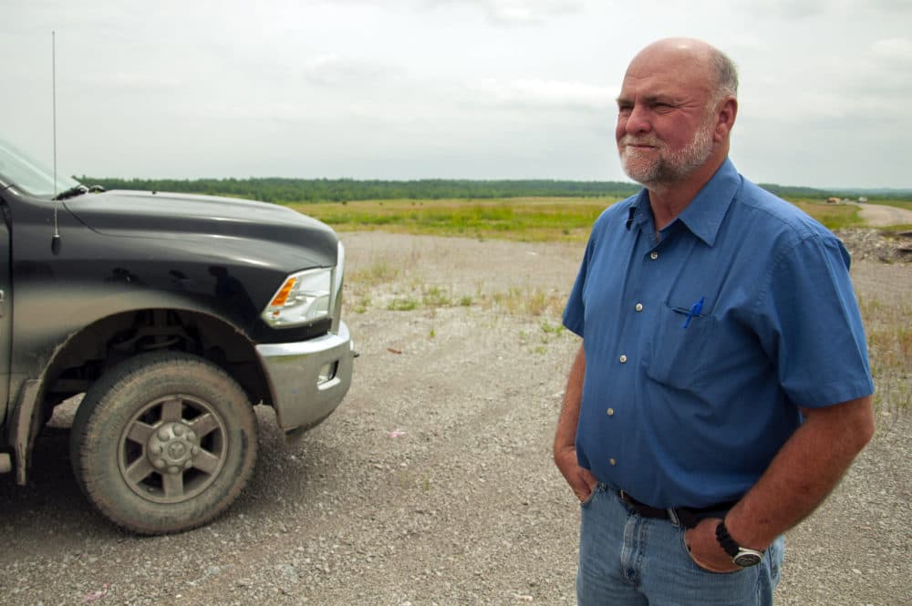 Jon Rogers, land manager for Rogers Brothers Coal Company, at a reclaimed coal mine in Muhlenberg County, Kentucky. (Chris Bentley/Here &amp; Now)