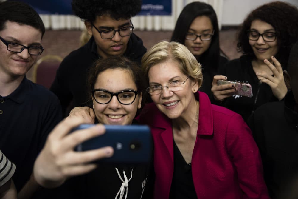 Sen. Elizabeth Warren, D-Mass., poses for a photograph during an American Federation of Teachers town hall event, in Philadelphia, Monday, May 13, 2019. (Matt Rourke/AP)